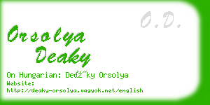 orsolya deaky business card